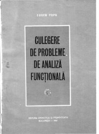 cover of the book Culegere de probleme de analiză funcțională