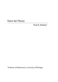 cover of the book Naive set theory,