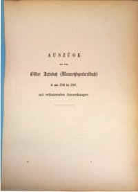 cover of the book Auszüge aus dem Glätzer Amtsbuch (Mannenrechtsprotocollbuch) de anno 1346 bis 1390, mit erläuternden Anmerkungen