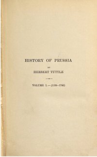 cover of the book History of Prussia to the accession of Frederic the Great 1134-1740