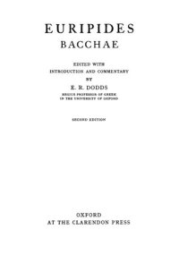 cover of the book Euripides Bacchae