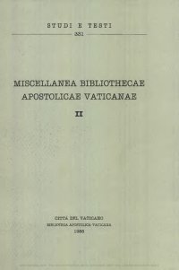 cover of the book Miscellanea Bibliothecae Apostolicae Vaticanae