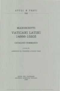 cover of the book Manoscritti vaticani latini 14666-15203. Catalogo sommario