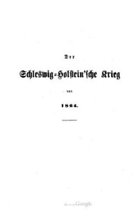 cover of the book Der Schleswig-Holsteinsche Krieg von 1864