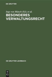 cover of the book Besonderes Verwaltungsrecht