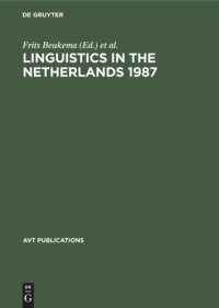 cover of the book Linguistics in the Netherlands 1987