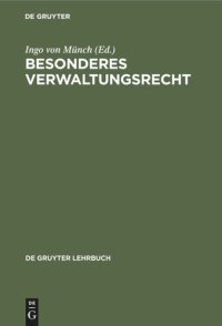 cover of the book Besonderes Verwaltungsrecht