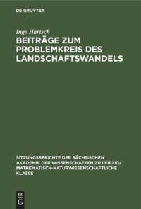 cover of the book Beiträge zum Problemkreis des Landschaftswandels