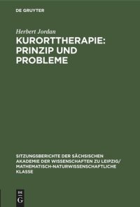 cover of the book Kurorttherapie: Prinzip und Probleme