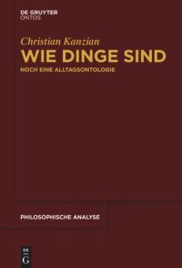 cover of the book Wie Dinge sind: Noch eine Alltagsontologie