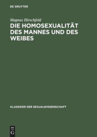 cover of the book Die Homosexualität des Mannes und des Weibes