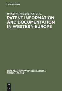 cover of the book Patent information and documentation in Western Europe: An inventory of services available to the public