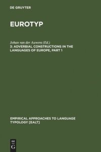 cover of the book Eurotyp: 3 Adverbial Constructions in the Languages of Europe