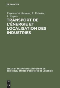 cover of the book Transport de l'énergie et localisation des industries