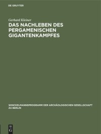 cover of the book Das Nachleben des pergamenischen Gigantenkampfes