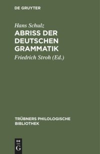 cover of the book Abriss der deutschen Grammatik