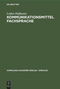 cover of the book Kommunikationsmittel Fachsprache