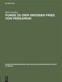 cover of the book Funde zu dem grossen Fries von Pergamon