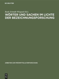 cover of the book Wörter und Sachen im Lichte der Bezeichnungsforschung