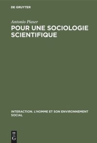 cover of the book Pour une sociologie scientifique: Épistémologie comparée de l'analyse conceptuelle