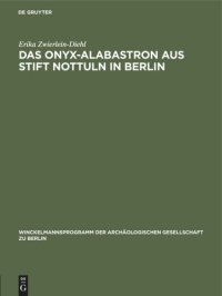 cover of the book Das Onyx-Alabastron aus Stift Nottuln in Berlin