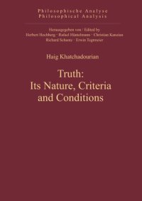 cover of the book Truth: Its Nature, Criteria and Conditions