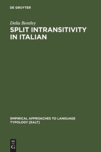 cover of the book Split Intransitivity in Italian