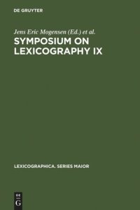 cover of the book Symposium on Lexicography IX: Proceedings of the Ninth International Symposium on Lexicography April 23-25, 1998 at the University of Copenhagen