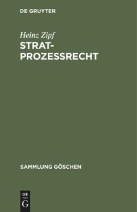 cover of the book Stratprozeßrecht