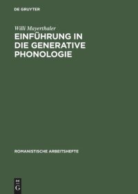 cover of the book Einführung in die generative Phonologie