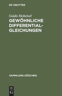 cover of the book Gewöhnliche Differentialgleichungen