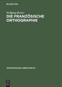 cover of the book Die französische Orthographie