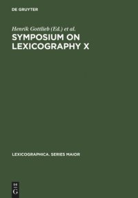 cover of the book Symposium on Lexicography X: Proceedings of the Tenth International Symposium on Lexicography May 4-6, 2000 at the University of Copenhagen