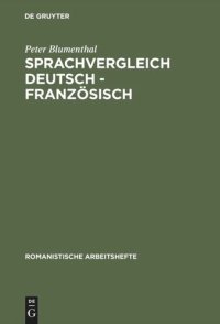 cover of the book Sprachvergleich Deutsch - Französisch