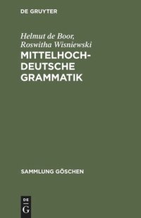 cover of the book Mittelhochdeutsche Grammatik