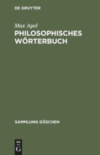 cover of the book Philosophisches Wörterbuch