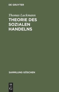 cover of the book Theorie des sozialen Handelns