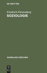 cover of the book Soziologie: Hauptfragen und Grundbegriffe