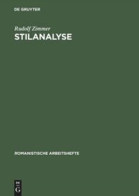 cover of the book Stilanalyse