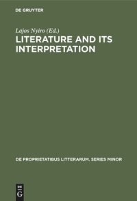 cover of the book Literature and its interpretation