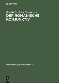 cover of the book Der romanische Konjunktiv