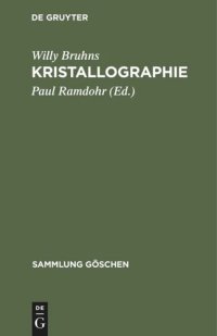 cover of the book Kristallographie