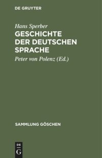 cover of the book Geschichte der deutschen Sprache