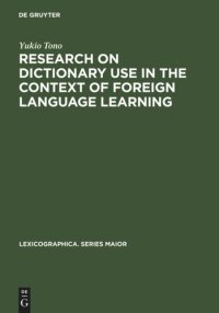 cover of the book Research on Dictionary Use in the Context of Foreign Language Learning: Focus on Reading Comprehension