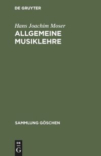 cover of the book Allgemeine Musiklehre