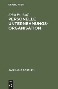 cover of the book Personelle Unternehmungsorganisation