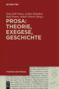 cover of the book Prosa: Theorie, Exegese, Geschichte