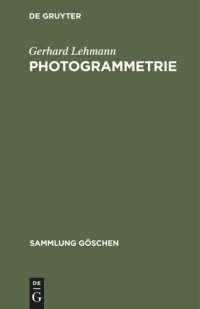 cover of the book Photogrammetrie