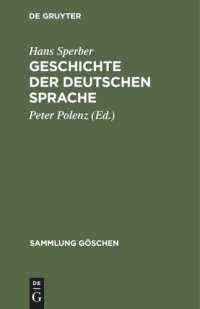 cover of the book Geschichte der deutschen Sprache