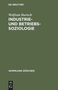 cover of the book Industrie- und Betriebssoziologie